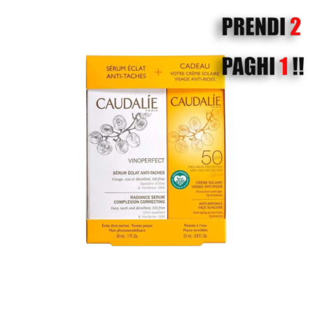 CAUDALÌE RADIANCE SERUM 30 ML + SOLARE ANTIRUGHE SPF 50 Prendi 2 paghi 1
