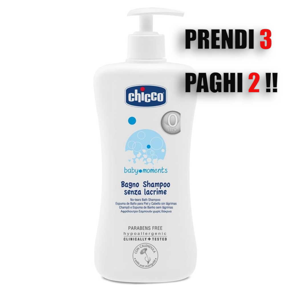 Chicco Baby Moments Bagno Shampoo 500ml Prendi 3 paghi 2