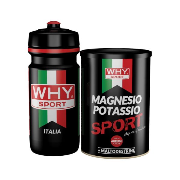Whysport Magnesio Potassio Sport Polvere 400g + Borraccia